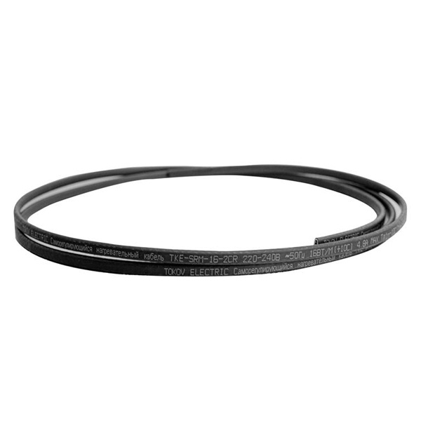 Кабель нагревательный саморегулирующийся Tokov Electric 16Вт/м с экраном термопласт