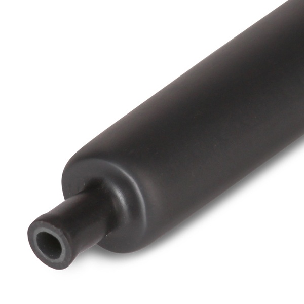 Трубка термоусадочная КВТ клеевая ТТК(2:1)-6/3 мм черная усадка 2:1 без подавления горения