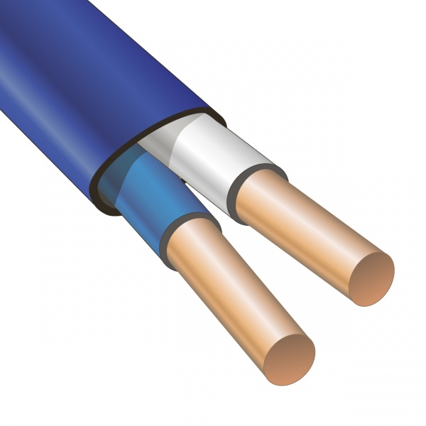 Кабель силовой Русский Свет ВВГ-Пнг(А)-LS 2х2,5 медный плоский ГОСТ 31996-2012 [упак. 50м]