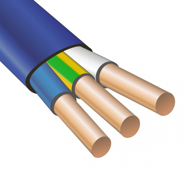 Кабель силовой Русский Свет ВВГ-Пнг(А)-LS 3х1,5 медный плоский ГОСТ 31996-2012 [упак. 100м]