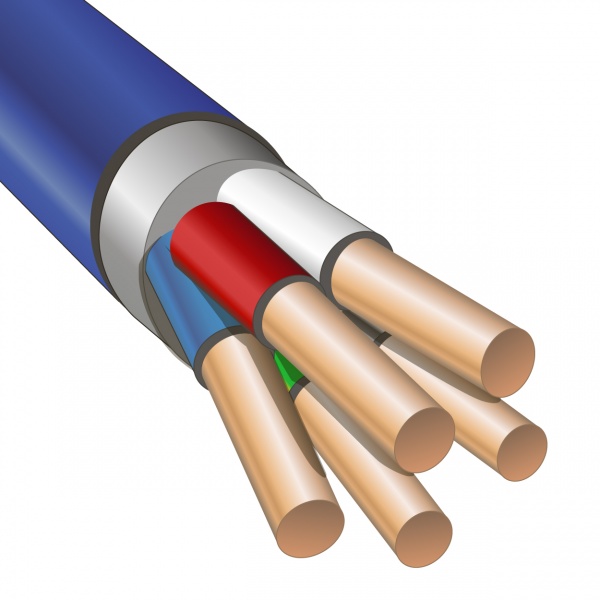 Кабель силовой Русский Свет ВВГнг(А)-LS 5х2,5 медный круглый ГОСТ 31996-2012 [упак. 100м]