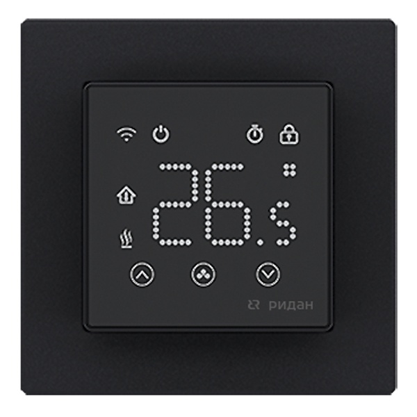 Терморегулятор Ридан Clever Wi-Fi программируемый черный