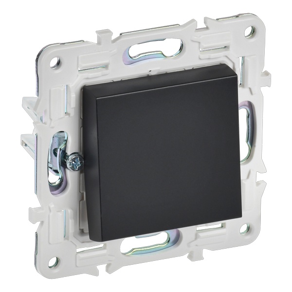 Выключатель одноклавишный ИЭК SKANDY SK-V01Bl 10А черный