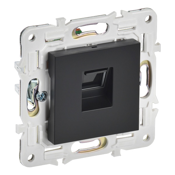 Розетка компьютерная RJ45 кат.5E ИЭК SKANDY SK-K01Bl черный