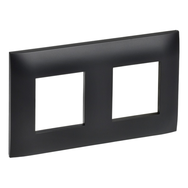 Рамка 2 поста ИЭК SKANDY SK-F02Bl черный