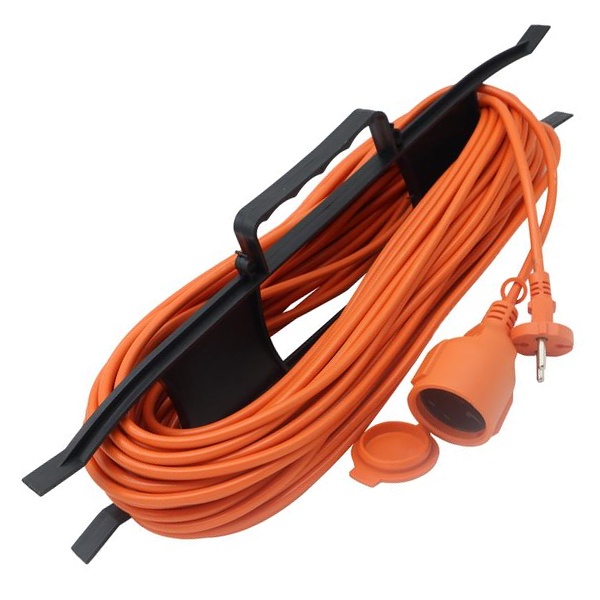 Удлинитель-шнур на рамке Tokov Electric 1х30м без заземления 6А IP44 2х0.75 мм с защитной крышкой