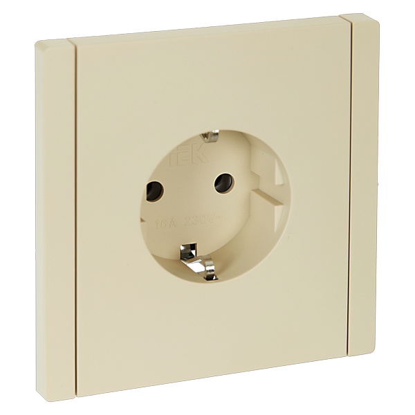 Розетка с заземлением ИЭК FORTE&PIANO FP414 16А автозажим ваниль