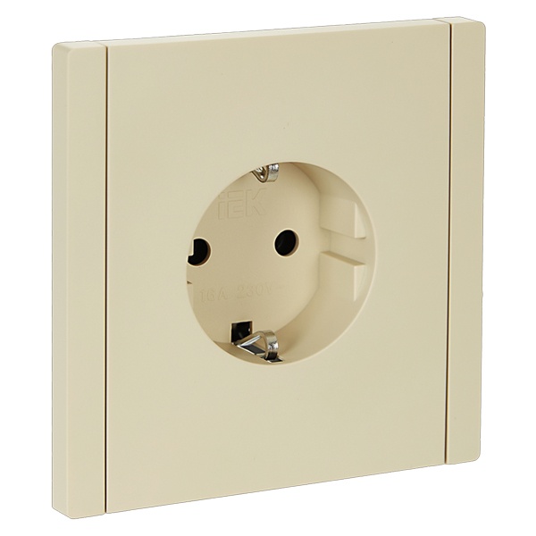 Розетка с заземлением ИЭК FORTE&PIANO FP416 16А ваниль