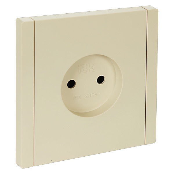 Розетка без заземления ИЭК FORTE&PIANO FP418 10А ваниль
