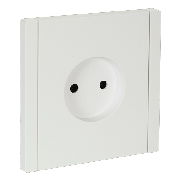 Розетка без заземления ИЭК FORTE&PIANO FP217 10А шторки белый