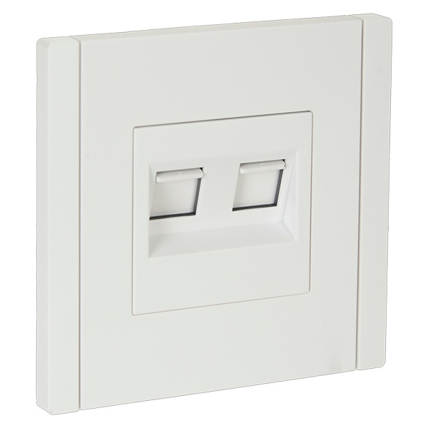 Розетка компьютерная 2-ая RJ45 кат.5E ИЭК FORTE&PIANO FP233 белый