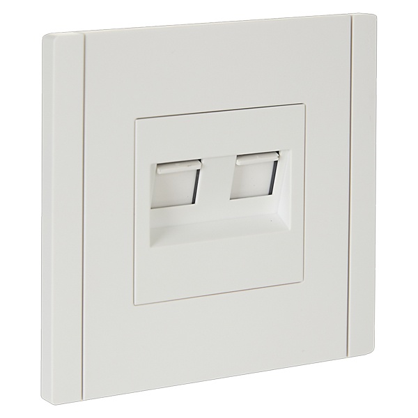Розетка компьютерная 2-ая RJ45 кат.6 ИЭК FORTE&PIANO FP234 белый