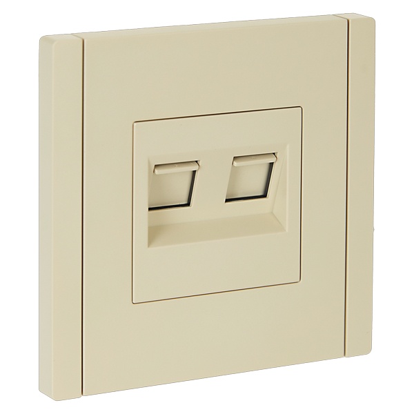 Розетка компьютерная 2-ая RJ45 кат.6 ИЭК FORTE&PIANO FP434 ваниль