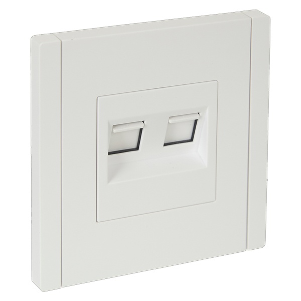 Розетка двойная RJ11+RJ45 кат.5E ИЭК FORTE&PIANO FP235 белый