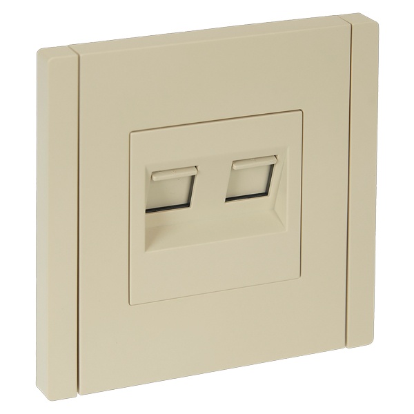 Розетка двойная RJ11+RJ45 кат.5E ИЭК FORTE&PIANO FP435 ваниль