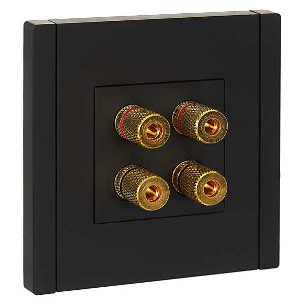 Аудиорозетка ИЭК FORTE&PIANO FP139 4 подключения черный