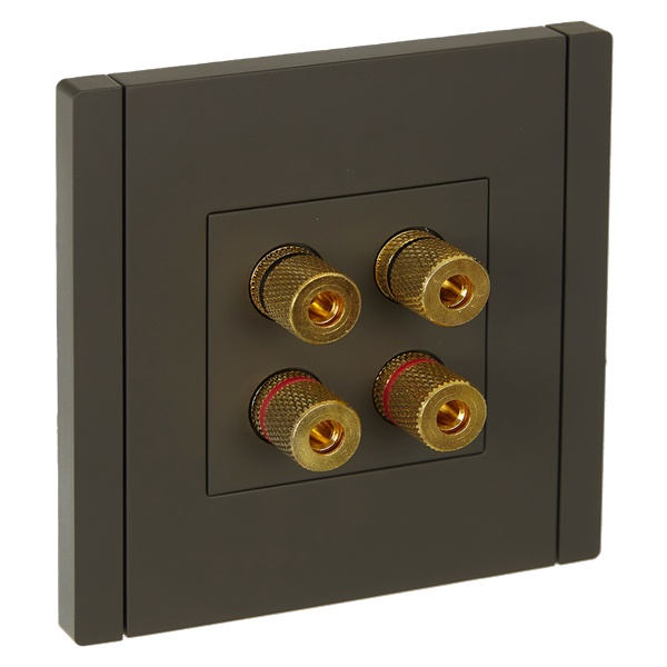 Аудиорозетка ИЭК FORTE&PIANO FP339 4 подключения серый