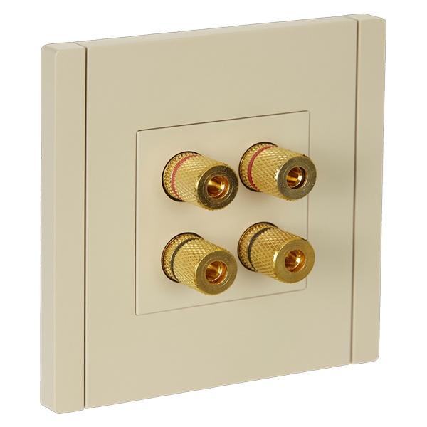 Аудиорозетка ИЭК FORTE&PIANO FP439 4 подключения ваниль