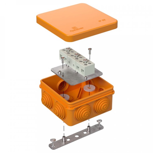 Коробка огнестойкая Промрукав 80х80х40 для о/п 60-0210-FR6.0-6 Е15-Е120 двухкомпонентная