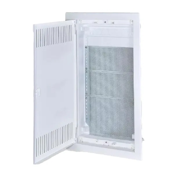 Встраиваемый слаботочный щит EKF Nova 3 ряда с металлической перфорированной дверью IP40 белый