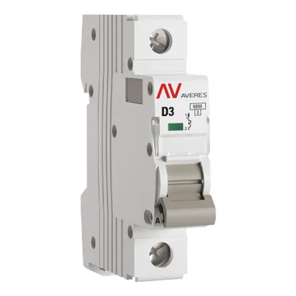 Выключатель автоматический EKF AVERES AV-6 3A (D) 1P однофазный 6kA