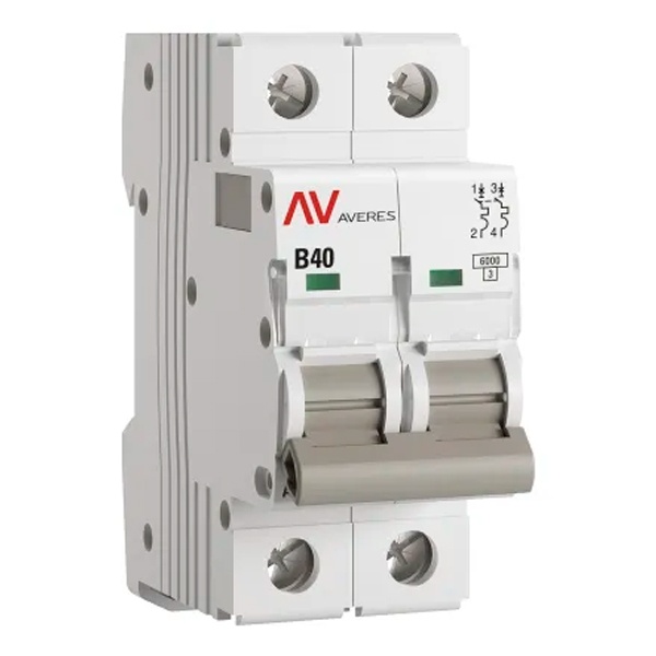Выключатель автоматический EKF AVERES AV-6 40A (B) 2P однофазный 6kA