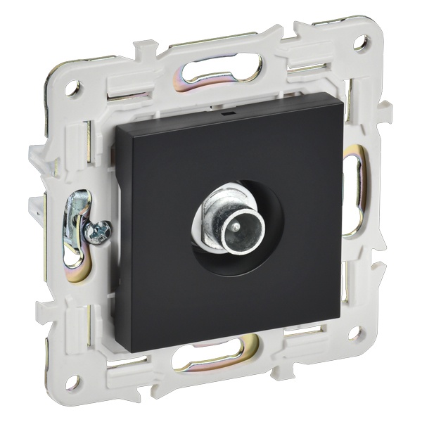 Розетка TV проходная ИЭК SKANDY SK-A17Bl черный