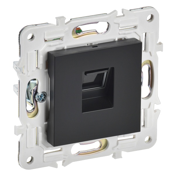 Розетка компьютерная RJ45 кат.6 ИЭК SKANDY SK-K02Bl черный