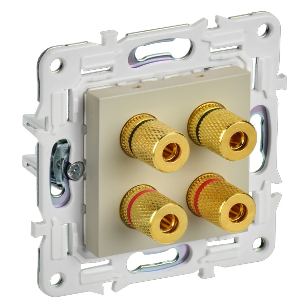 Аудиорозетка ИЭК SKANDY SK-A01B 4 подключения бежевый