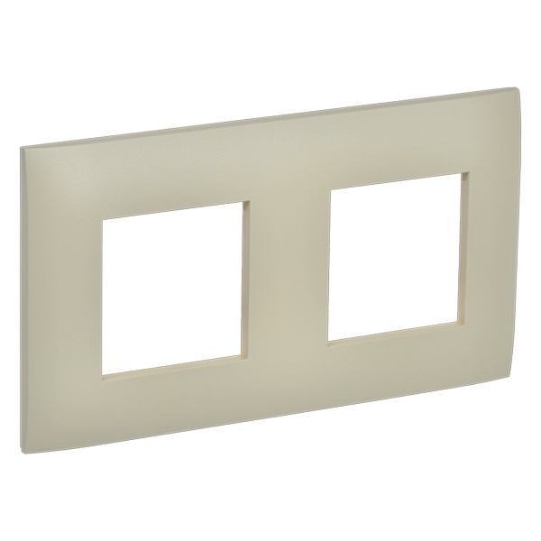 Рамка 2 поста ИЭК SKANDY SK-F02B бежевый
