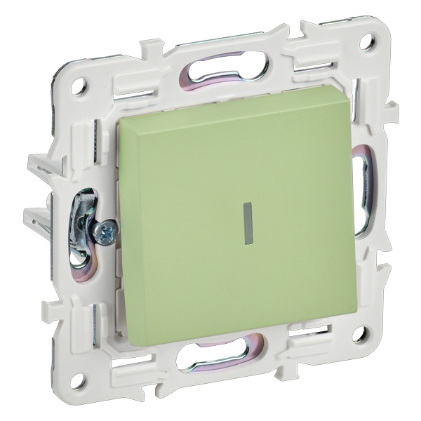 Выключатель одноклавишный с индикацией ИЭК SKANDY SK-V07M 10А мятный