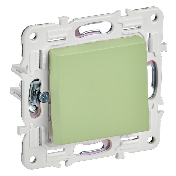 Выключатель кнопочный одноклавишный ИЭК SKANDY SK-V14M 10А мятный