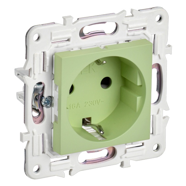 Розетка с заземлением ИЭК SKANDY SK-R05M 16А мятный