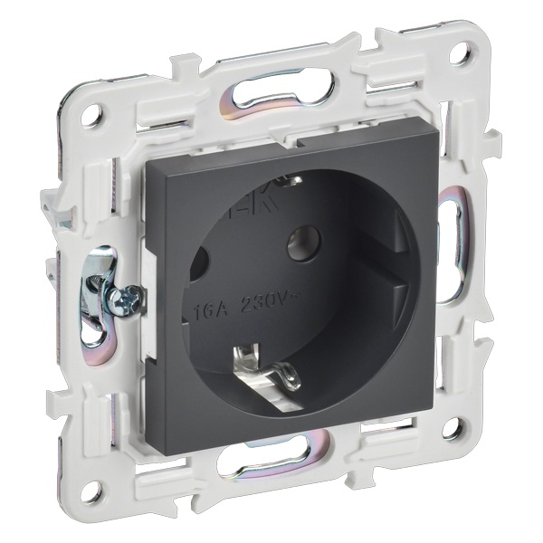 Розетка с заземлением ИЭК SKANDY SK-R05T 16А титан