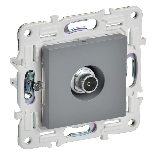 Розетка TV оконечная ИЭК SKANDY SK-A12Gr серый