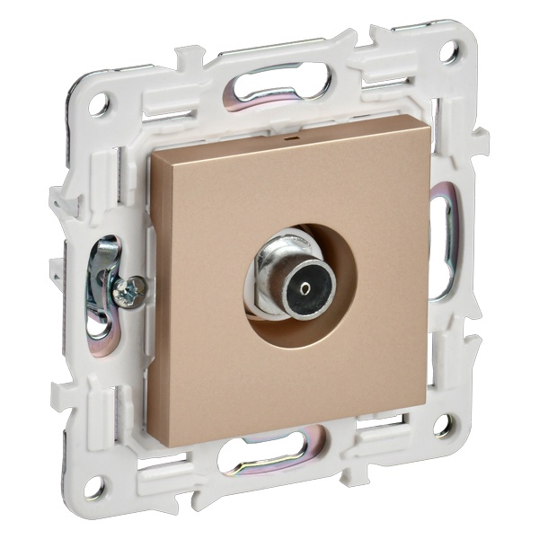 Розетка TV оконечная ИЭК SKANDY SK-A12Sa песочный