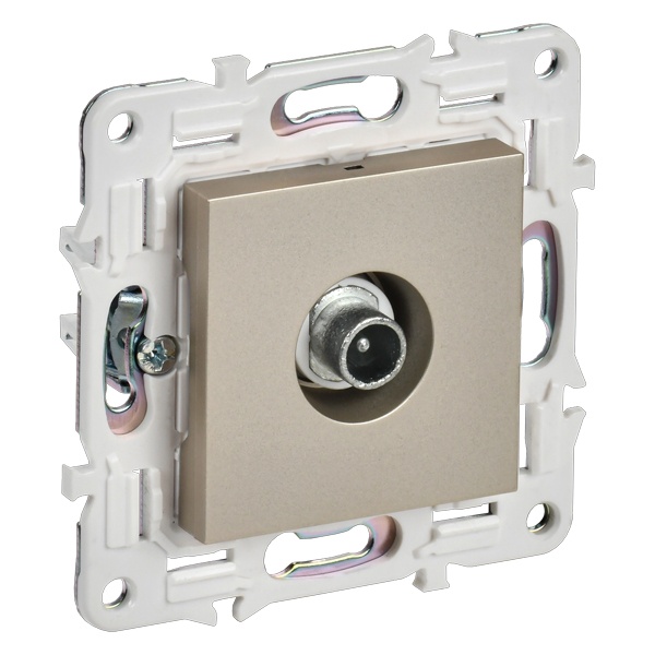 Розетка TV проходная ИЭК SKANDY SK-A17Sh шампань