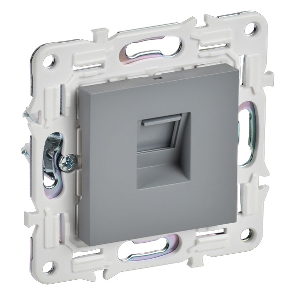 Розетка компьютерная RJ45 кат.5E ИЭК SKANDY SK-K01Gr серый