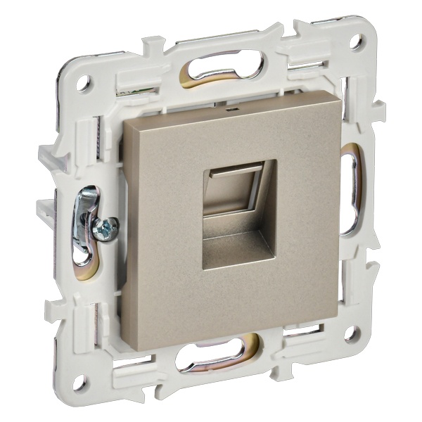 Розетка компьютерная RJ45 кат.5E ИЭК SKANDY SK-K01Sh шампань