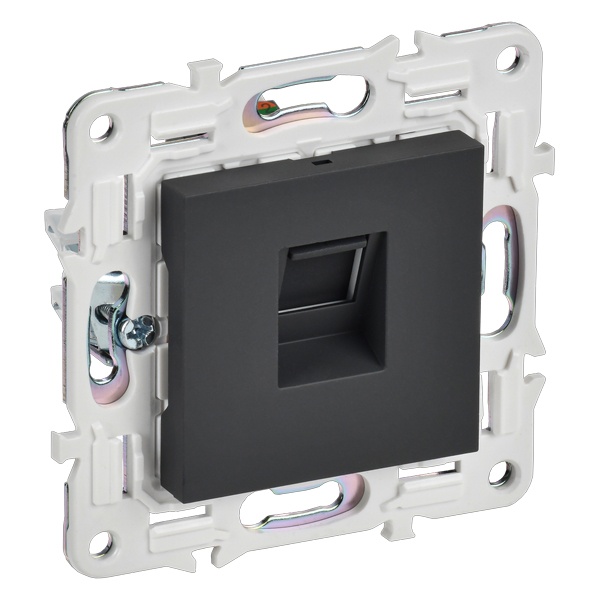 Розетка компьютерная RJ45 кат.5E ИЭК SKANDY SK-K01G графит