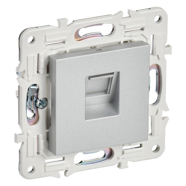 Розетка компьютерная RJ45 кат.6 ИЭК SKANDY SK-K02S серебряный