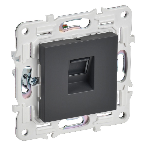 Розетка компьютерная RJ45 кат.6 ИЭК SKANDY SK-K02T титан