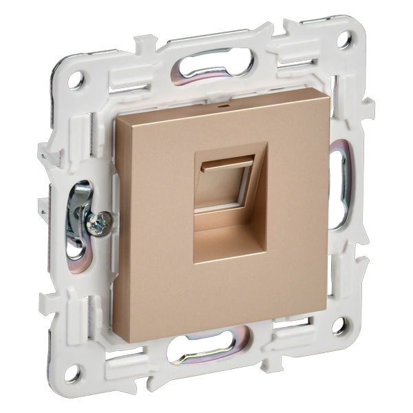 Розетка компьютерная RJ45 кат.6 ИЭК SKANDY SK-K02Sa песочный