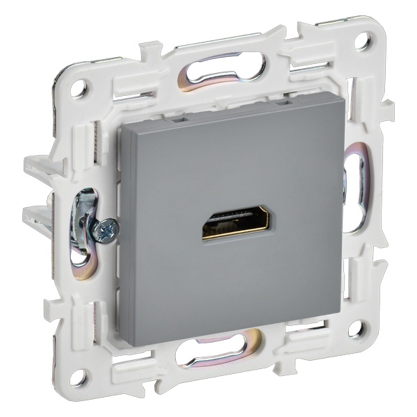 Розетка HDMI ИЭК SKANDY SK-H01Gr серый
