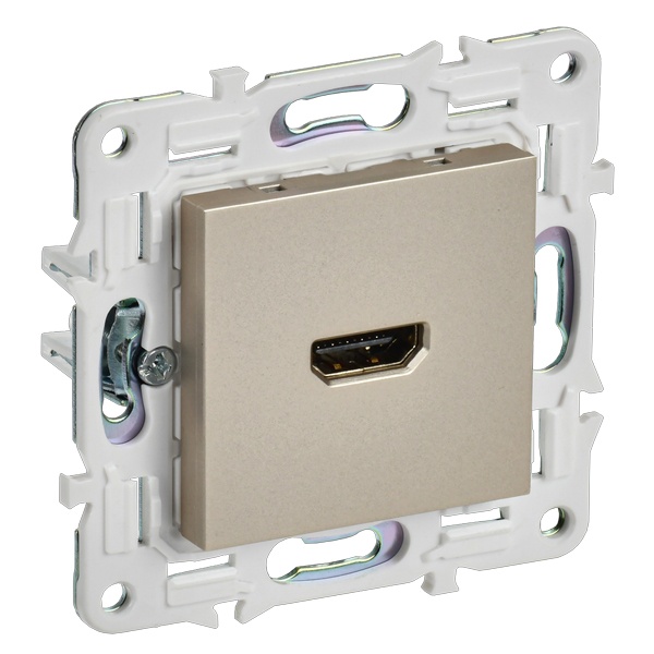 Розетка HDMI ИЭК SKANDY SK-H01Sh шампань