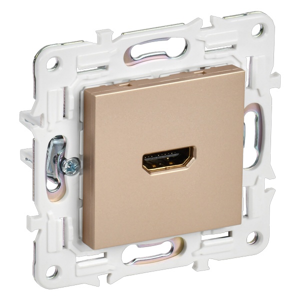 Розетка HDMI ИЭК SKANDY SK-H01Sa песочный