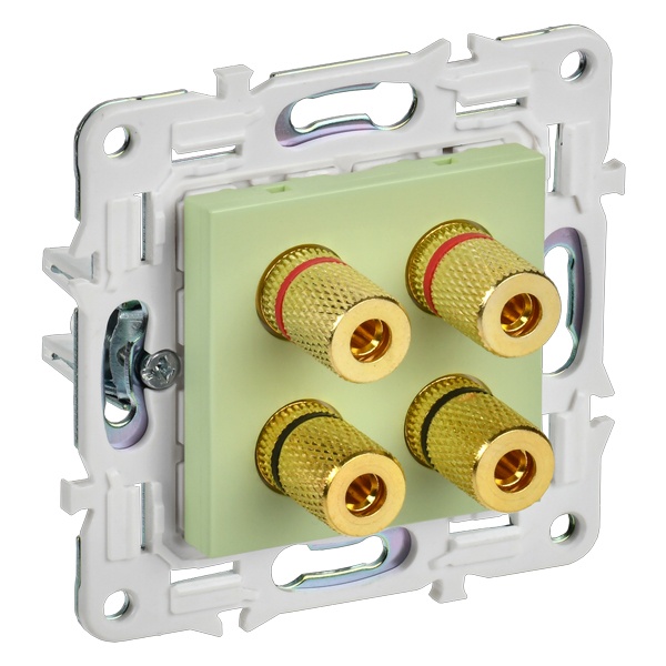 Аудиорозетка ИЭК SKANDY SK-A01M 4 подключения мятный