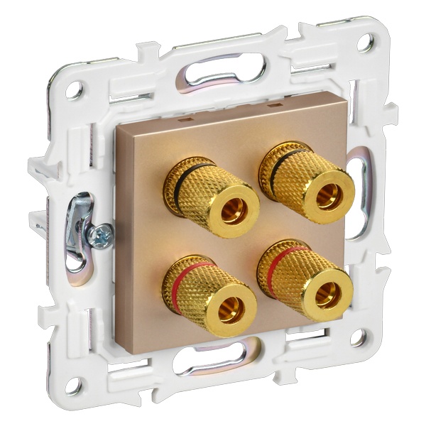 Аудиорозетка ИЭК SKANDY SK-A01Sa 4 подключения песочный