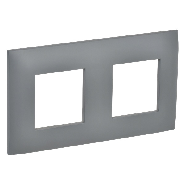 Рамка 2 поста ИЭК SKANDY SK-F02Gr серый