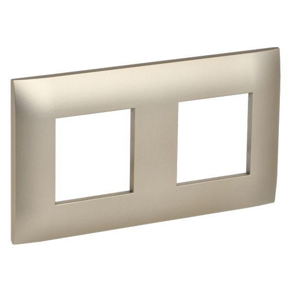 Рамка 2 поста ИЭК SKANDY SK-F02Sh шампань
